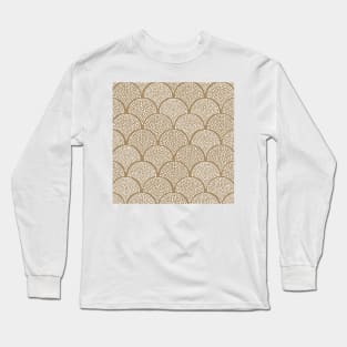 Japanese Fish Scales / Desert Sand Long Sleeve T-Shirt